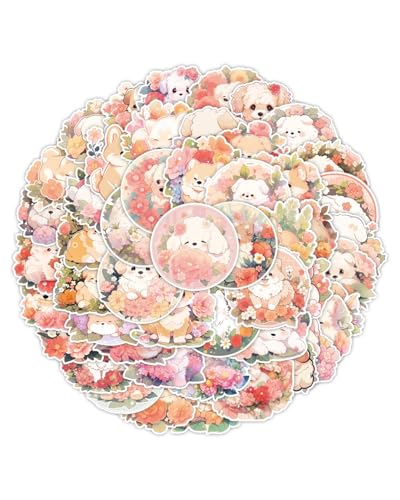 LEEQBCR Niedliches Welpe Aufkleber Set, 50 Stück Reflektierender lustige Cartoon Tier Ästhetik Aufkleber, wasserfest, selbstklebende Vinyl Aufkleber für Scrapbooking, Planer, Tagebücher LEEQBCR Niedliches Welpe Aufkleber Set, 50 Stück Reflektierender lustige Cartoon Tier Ästhetik Aufkleber, wasserfest, selbstklebende Vinyl Aufkleber für Scrapbooking, Planer, Tagebücher von LEEQBCR