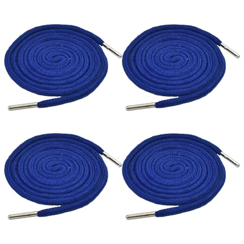 LEEWYOU 4 Stück Kordel für Jogginghose, 130 cm Kordelzug für Hoodie Polyester Band Universal Kordelenden Metall Ersatz-Saiten für Jacken Sweat Shirt Shorts Sporthosen Handtaschen (Blau) von LEEWYOU