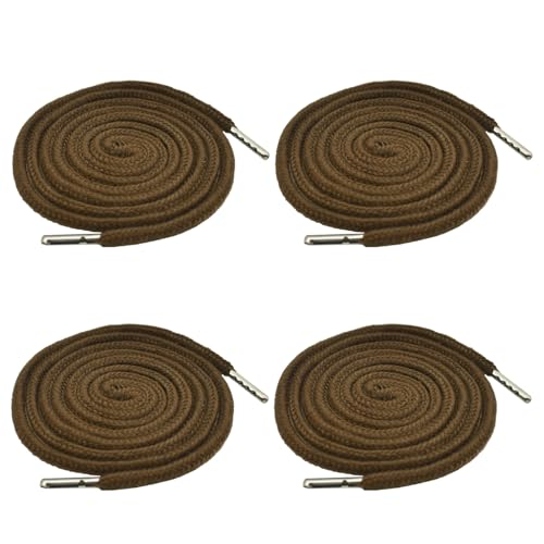 4 Stück Kordel für Jogginghose, 130 cm Kordelzug für Hoodie Polyester Band Universal Kordelenden Metall Ersatz-Saiten für Jacken Sweat Shirt Shorts Sporthosen Handtaschen (Dunkelbraun) von LEEWYOU