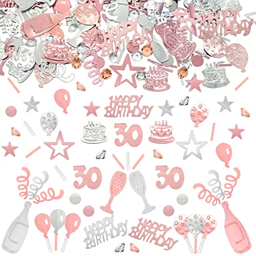 Konfetti 30 Geburtstag Deko, 30 Tischdeko Geburtstag Confetti,Streudeko 30. Geburtstag Deko, Tischdeko 30 Geburtstag, Konfetti Streudeko Geburtstag Rosegold,Glitzer Konfetti 30 Frauen Männer von LEEWYOU