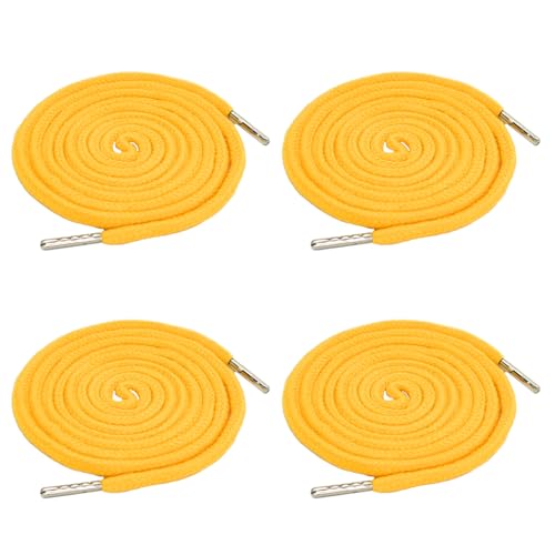 4 Stück Kordel für Jogginghose, 130 cm Kordelzug für Hoodie Polyester Band Universal Kordelenden Metall Ersatz-Saiten für Jacken Sweat Shirt Shorts Sporthosen Handtaschen (orange) von LEEWYOU