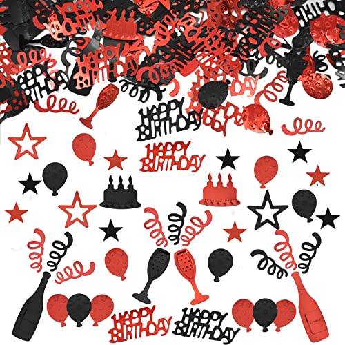 Konfetti Geburtstag Deko,Tischdeko Geburtstags Confetti,Streudeko Geburtstages Deko, Tischdeko Geburtstagg, Konfettiis Streudeko Geburtstagges Schwarz und Rot Konfetties Frauen Männer Konfetti Geburtstag Deko,Tischdeko Geburtstags Confetti,Streudeko Geburtstages Deko, Tischdeko Geburtstagg, Konfettiis Streudeko Geburtstagges Schwarz und Rot Konfetties Frauen Männer von LEEWYOU
