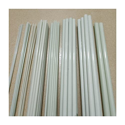 LEFTART 10 Stück weiße Glasfaserstäbe, Länge 500 mm, for Modellflugzeuge. Machen Sie alle Arten von Stützstäben aus Fiberglas.(8mm) von LEFTART