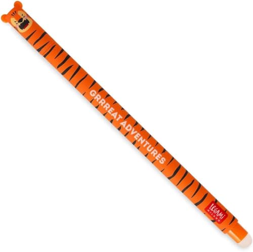 LEGAMI Tiger - Radierbarer Gelschreiber - Kugel am Ende zum Entfernen der Tinte - ohne das Blatt abzunutzen - Orange Tinte - temperaturempfindliche Tinte - 0,7 mm Durchmesser der Spitze LEGAMI Tiger - Radierbarer Gelschreiber - Kugel am Ende zum Entfernen der Tinte - ohne das Blatt abzunutzen - Orange Tinte - temperaturempfindliche Tinte - 0,7 mm Durchmesser der Spitze von LEGAMI