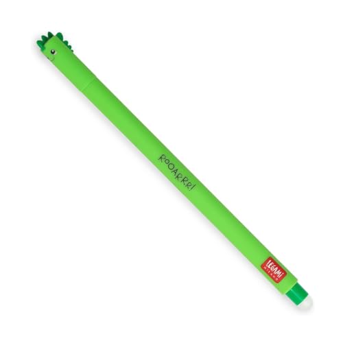 LEGAMI - löschbarer Gelschreiber, Dino, grüne Tinte, 1 stück (1er Pack) von LEGAMI