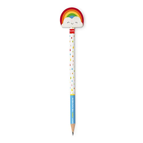 Legami - Bleistift mit Radiergummi, After Rain Comes the Rainbow, 0,7 x 19 cm, Mine HB, Variante Rainbow, präzise Strichstärke, zum Zeichnen und Schreiben Legami - Bleistift mit Radiergummi, After Rain Comes the Rainbow, 0,7 x 19 cm, Mine HB, Variante Rainbow, präzise Strichstärke, zum Zeichnen und Schreiben von LEGAMI