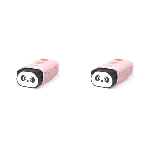 Legami GP0004 - Duftgummi, Panda Pantastic, 1,7 x 5 cm, Duft Erdbeere, Gummi für weiches Radieren, sauber und präzise (Packung mit 2) von LEGAMI