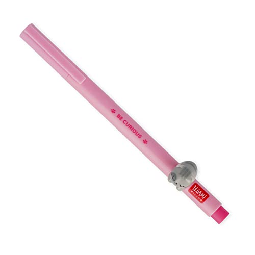 Legami - Gelschreiber mit dekorativem Tier - Lovely Friends, Kitty-Thema, nicht rollend, rosa Tinte, entfernbares und wieder kombinierbares Tier, 0,5 mm Spitze Legami - Gelschreiber mit dekorativem Tier - Lovely Friends, Kitty-Thema, nicht rollend, rosa Tinte, entfernbares und wieder kombinierbares Tier, 0,5 mm Spitze von LEGAMI