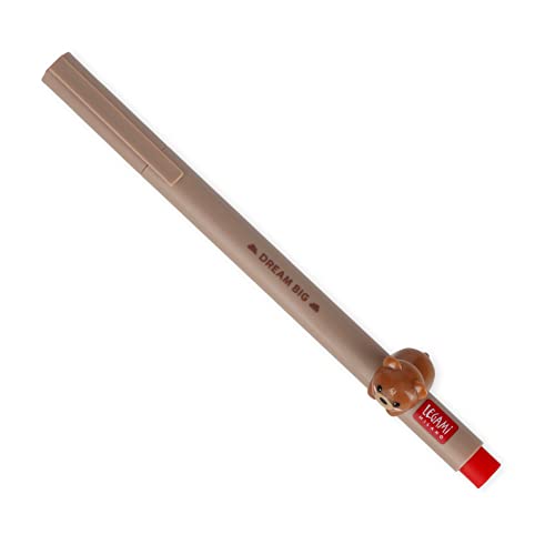 Legami - Gelschreiber mit dekorativem Tier - Lovely Friends, Teddy Bear-Thema, nicht rollend, rot Tinte, entfernbares und wieder kombinierbares Tier, 0,5 mm Spitze Legami - Gelschreiber mit dekorativem Tier - Lovely Friends, Teddy Bear-Thema, nicht rollend, rot Tinte, entfernbares und wieder kombinierbares Tier, 0,5 mm Spitze von LEGAMI