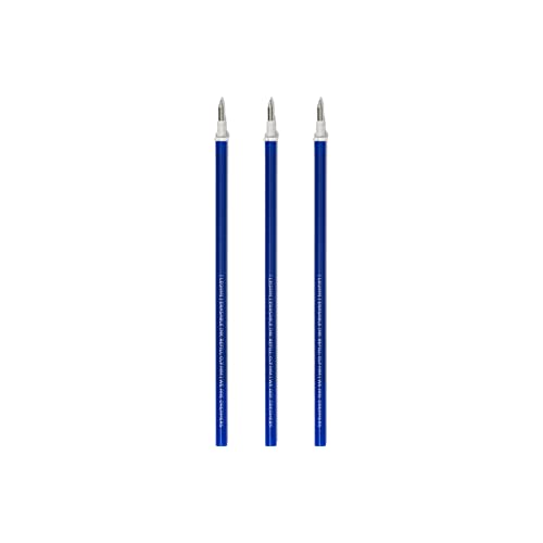 Legami - Gelschreibermine radierbar, Set 3 Stück, Höhe 13 cm, Thermosensible Tinte, Blau, Spitze 0,7 mm von LEGAMI