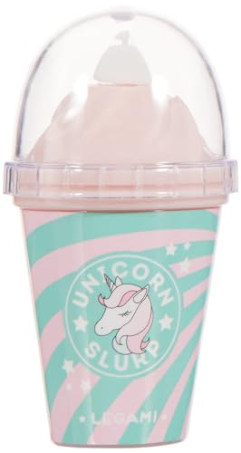 Legami - Korrekturband, hochdeckend, sofort wiederbeschreibbar, aus Kunststoff, Durchmesser 3 cm Höhe 6,5 cm, Unicorn Slurp, 1 Stück (1er Pack) von LEGAMI