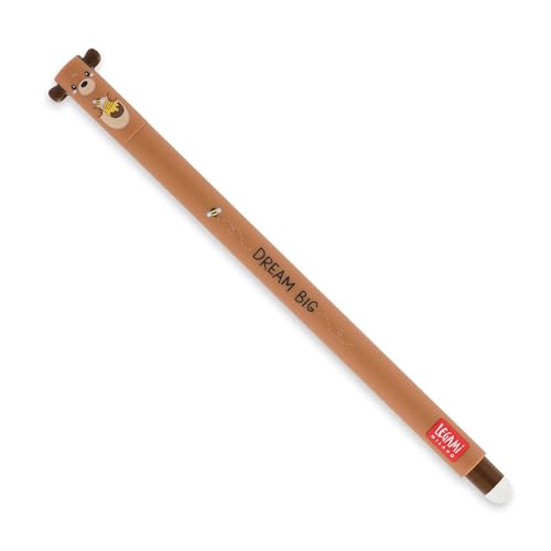 Legami - Löschbarer Gelschreiber, Kugel am Ende zum Entfernen der Tinte ohne Verzehr des Blattes, rote wärmeempfindliche Tinte, Durchmesser Spitze 0,7 mm, Teddybär-Thema, VEP0024 Legami - Löschbarer Gelschreiber, Kugel am Ende zum Entfernen der Tinte ohne Verzehr des Blattes, rote wärmeempfindliche Tinte, Durchmesser Spitze 0,7 mm, Teddybär-Thema, VEP0024 von LEGAMI