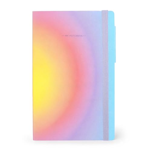 Legami - My Notebook, 6 mm liniertes Notizbuch, Aura, Special Edition, Medium, FSC-zertifiziertes Papier, 192 Seiten, Softcover, elastischer Verschluss, 13 x 21 cm von LEGAMI