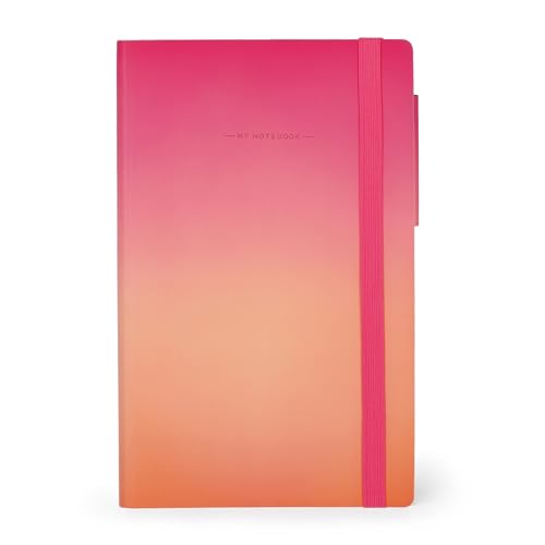 Legami - Notizbuch liniert, Größe M, My Notebook aus elfenbeinfarbenem Papier 90 g/m², 192 Seiten, Softcover, Gummibandverschluss, Größe 13 x 21 cm, Golden Hour von LEGAMI