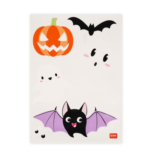 Legami - Set mit 35 Halloween-Fenster-Aufklebern, elektrostatischen Stickern, Fensterdekorationen, Horror-Fensterdekorationen, wiederverwendbar und wiederverwendbar, Schwarz Legami - Set mit 35 Halloween-Fenster-Aufklebern, elektrostatischen Stickern, Fensterdekorationen, Horror-Fensterdekorationen, wiederverwendbar und wiederverwendbar, Schwarz von LEGAMI