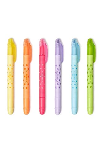 Legami - Set mit 6 radierbaren Textmarkern, Magic Highlighters, Doppelspitze zum Markieren und Radieren, für feine und dicke Striche, in Gelb, Orange, Rot, Violett, Hellblau, Grün Legami - Set mit 6 radierbaren Textmarkern, Magic Highlighters, Doppelspitze zum Markieren und Radieren, für feine und dicke Striche, in Gelb, Orange, Rot, Violett, Hellblau, Grün von LEGAMI