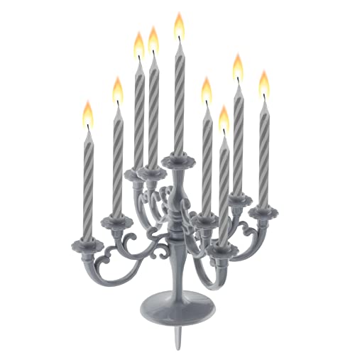 Legami - Tortenkerzenhalter, Ø 13,5 cm, aus Kunststoff, Tortendekoration, 9 Teelichter im Lieferumfang enthalten, lebensmittelecht Legami - Tortenkerzenhalter, Ø 13,5 cm, aus Kunststoff, Tortendekoration, 9 Teelichter im Lieferumfang enthalten, lebensmittelecht von LEGAMI