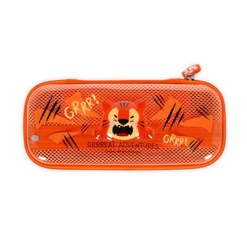 Legami - Wonderwow Federmäppchen, Tiger Motiv,2 Fächer und Stifthalter innen, Innenfach mit Netzstoff, Reißverschluss, 23 x 11 x 5 cm Legami - Wonderwow Federmäppchen, Tiger Motiv,2 Fächer und Stifthalter innen, Innenfach mit Netzstoff, Reißverschluss, 23 x 11 x 5 cm von LEGAMI