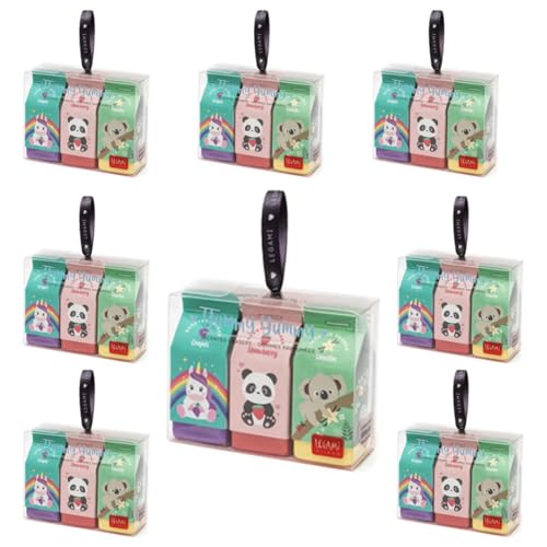 Legami - Yummy Yummy, 3er Set mit duftenden Radiergummis, 2,7 x 6 cm, mit Trauben-, Erdbeer- und Vanilleduft, für präzises Radieren. 8 Sets Legami - Yummy Yummy, 3er Set mit duftenden Radiergummis, 2,7 x 6 cm, mit Trauben-, Erdbeer- und Vanilleduft, für präzises Radieren. 8 Sets von LEGAMI