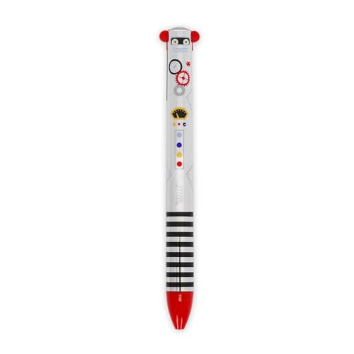 Legami - Zweifarbig, Robot Motiv, schwarze und rote Tinte, Click&Clack Stift, Ideal für Schule Büro Zuhause, Zweifarbig, 1 mm Spitzendurchmesser Legami - Zweifarbig, Robot Motiv, schwarze und rote Tinte, Click&Clack Stift, Ideal für Schule Büro Zuhause, Zweifarbig, 1 mm Spitzendurchmesser von LEGAMI