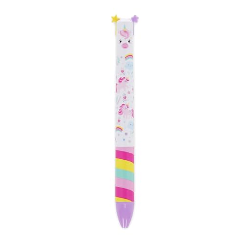 Legami - Zweifarbiger Click&Clack Stift, Unicorn Motiv, lila und rosa Tinte, Click&Clack Stift, Ideal für Schule Büro Zuhause, Zweifarbig, 1 mm Spitzendurchmesser Legami - Zweifarbiger Click&Clack Stift, Unicorn Motiv, lila und rosa Tinte, Click&Clack Stift, Ideal für Schule Büro Zuhause, Zweifarbig, 1 mm Spitzendurchmesser von LEGAMI
