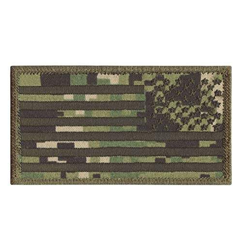 Amerikanische umgekehrte Flagge NWU Type III US Navy Standardgröße 2-1/8x4 Zoll AOR2 USA USN Taktischer Morale Hook Patch von LEGEEON