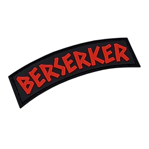 LEGEEON Berserker Norse Tab PVC Patch (Rot und Schwarz) Taktische Moral-Patch von LEGEEON