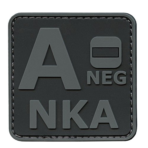 Blackout Subdued ANEG A- NKA Blood Type No Known Allergies Tactical Morale PVC Rubber Fastener Patch Blackout Subdued ANEG A- NKA Blood Type No Known Allergies Tactical Morale PVC Rubber Fastener Patch von LEGEEON