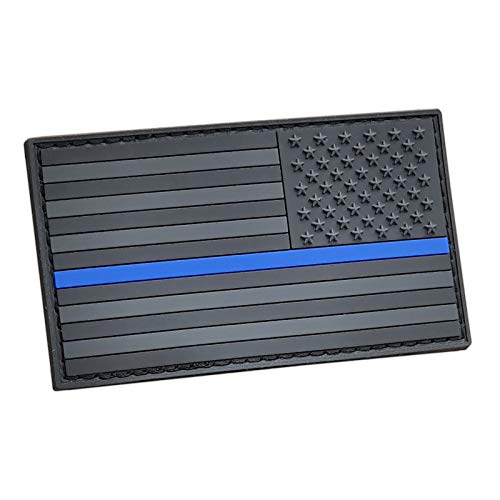 Blue Line America USA Flag PVC Patch (right shoulder, reversed, subdued) von LEGEEON