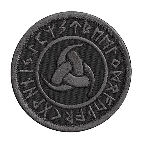 LEGEEON Blackout Subdued Triple Odin Horns Triskelion Viking Norse Runic Heathen Pagan Morale Tactical Hook&Loop Patch LEGEEON Blackout Subdued Triple Odin Horns Triskelion Viking Norse Runic Heathen Pagan Morale Tactical Hook&Loop Patch von LEGEEON