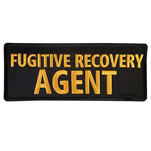 LEGEEON Fugitive Recovery Agent Large XL 10x4 inch Vest Embroidered Nylon Touch Fastener Patch von LEGEEON