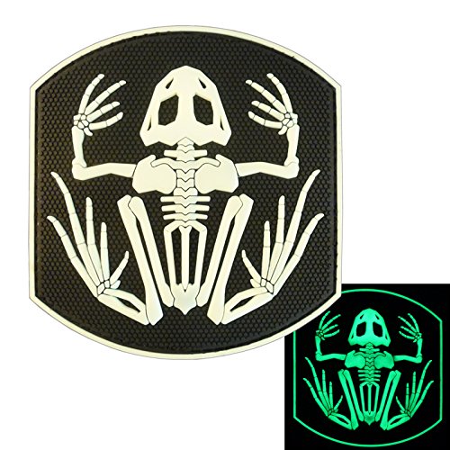 LEGEEON US Navy Seals Bone Frog Skull Glow Dark DEVGRU Frogman Morale PVC Touch Fastener Patch von LEGEEON