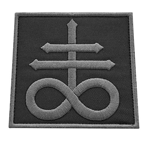 Leviathan Kreuz Crux Satanus Satan Dämon Symbol Morale Stickerei Klettverschluss Patch (Subdued) von LEGEEON