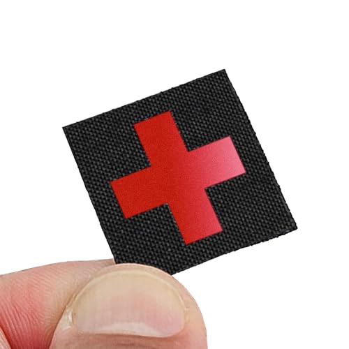 Mini Medical Cross IFAK First Aid Tiny Patch [Black,Red] von LEGEEON