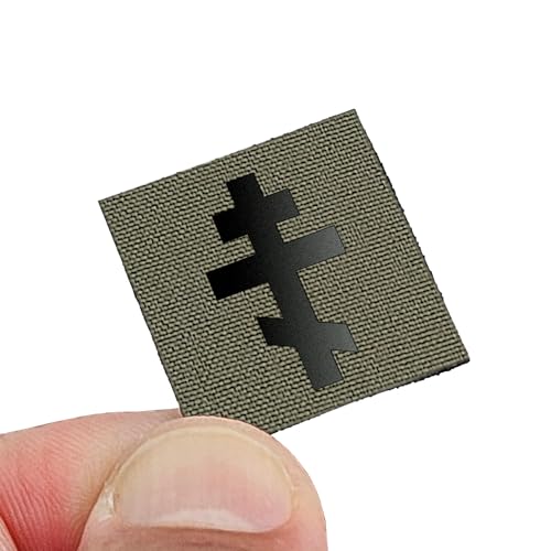 Mini Orthodox Cross Crucifix Tactical Morale Patch [Ranger Green,Black] von LEGEEON