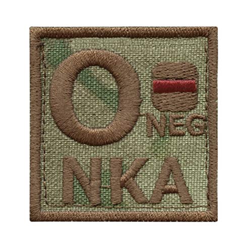 Multicam ONEG O- NKA Blood Type IFAK No Knows Allergies Morale Army Tactical Hook Patch von LEGEEON