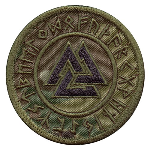Multicam Valknut Viking Norse Runic Heathen Pagan Odin God Rune Morale Tactical Fastener Patch Multicam Valknut Viking Norse Runic Heathen Pagan Odin God Rune Morale Tactical Fastener Patch von LEGEEON