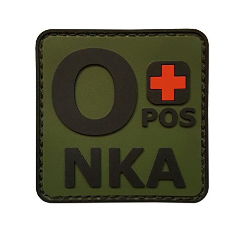 Olive Drab OPOS O+ NKA OD Blood Type No Known Allergies Morale PVC Rubber Fastener Patch Olive Drab OPOS O+ NKA OD Blood Type No Known Allergies Morale PVC Rubber Fastener Patch von LEGEEON