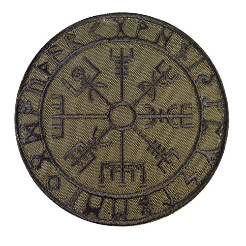 Olive Drab Vegvisir Viking Compass OD Green Norse Rune Morale Tactical Hook Patch von LEGEEON