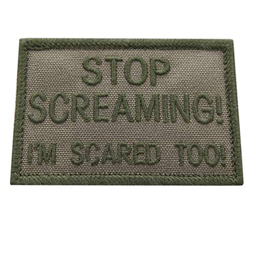 Stop Screaming Scared Too Taktische Kappe Hook Patch [Ranger Green] von LEGEEON
