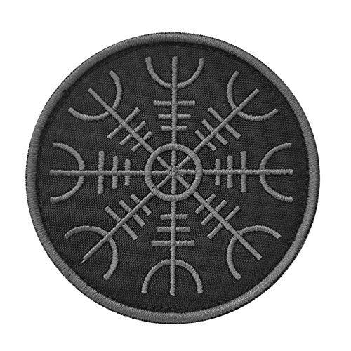 Subdued Aegishjalmr Wikinger Helm of Awe Terror Icelandic ACU Norse Rune Morale Klett Patch von LEGEEON