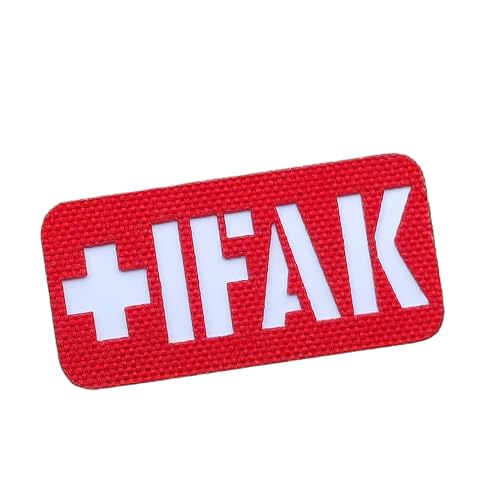 Taktischer Medical Cross Patch – Erste-Hilfe Patch, laser-geschnitten mit Klettverschluss, für IFAK, EMT-Tasche, Medic Gear (Rot-Weiß) von LEGEEON