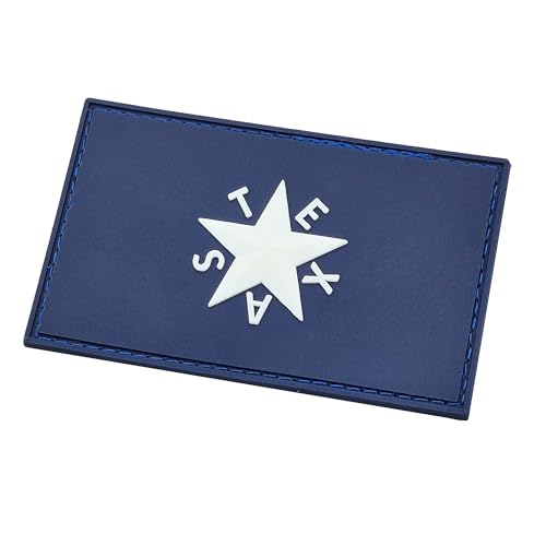 Texas de Zavala Flag TX Lone Star PVC Patch Kompatibel mit Klett-Patches für Hüte, Taktische Patches, Molle Zubehör Militär Patches, Rucksack Patches, Patches für Rucksäcke von LEGEEON