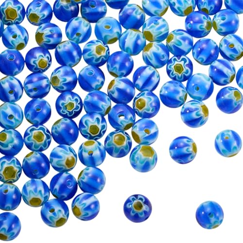 LEGENTLISUR 100 Stück 6mm Gänseblümchen Lampwork Perlen Zur Schmuckherstellung Kleine Runde Perlen Für Armbänder Halsketten Ohrringe DIY Bastelset LEGENTLISUR 100 Stück 6mm Gänseblümchen Lampwork Perlen Zur Schmuckherstellung Kleine Runde Perlen Für Armbänder Halsketten Ohrringe DIY Bastelset von LEGENTLISUR