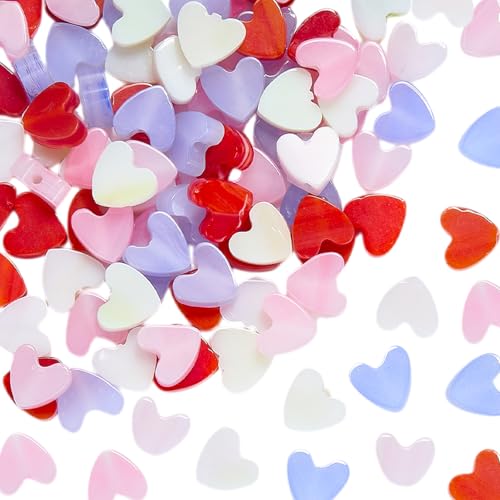 LEGENTLISUR 100 Stück Lampwork Glas Herzperlen Zur Schmuckherstellung Handgefertigte Herzperlen In Großpackung Für Halsketten Armbänder Ohrringe Valentinstag DIY Bastelbedarf LEGENTLISUR 100 Stück Lampwork Glas Herzperlen Zur Schmuckherstellung Handgefertigte Herzperlen In Großpackung Für Halsketten Armbänder Ohrringe Valentinstag DIY Bastelbedarf von LEGENTLISUR