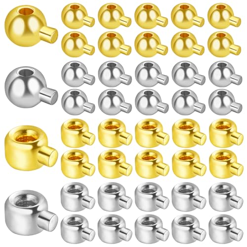 LEGENTLISUR 100 Stück Quetschperlen in 4 Ausführungen zur Schmuckherstellung Mini Positionierperlen für Halsketten Armbänder Bastelbedarf LEGENTLISUR 100 Stück Quetschperlen in 4 Ausführungen zur Schmuckherstellung Mini Positionierperlen für Halsketten Armbänder Bastelbedarf von LEGENTLISUR