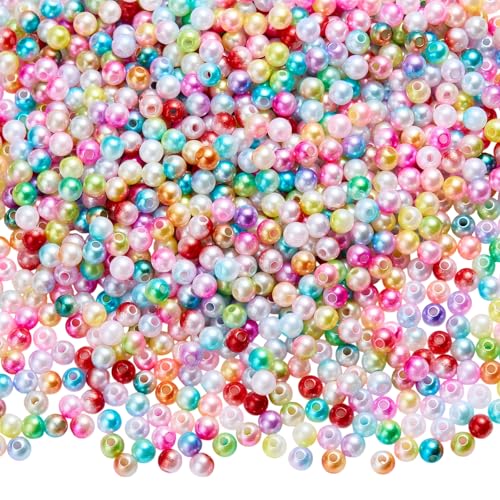 LEGENTLISUR 1000–1030 Stück Acryl-Imitationsperlen in Farbverlaufsfarbe zur Schmuckherstellung Hübsche Runde Acrylperlen für Armbänder Halsketten Zubehör Handarbeit LEGENTLISUR 1000–1030 Stück Acryl-Imitationsperlen in Farbverlaufsfarbe zur Schmuckherstellung Hübsche Runde Acrylperlen für Armbänder Halsketten Zubehör Handarbeit von LEGENTLISUR