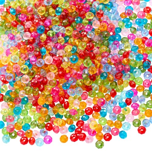 LEGENTLISUR 1000–1030 Stück Transparente Acryl-Kristallperlen zur Schmuckherstellung Facettierte Rondelle-Perlen für Armbänder Halsketten Ohrringe Windspiele LEGENTLISUR 1000–1030 Stück Transparente Acryl-Kristallperlen zur Schmuckherstellung Facettierte Rondelle-Perlen für Armbänder Halsketten Ohrringe Windspiele von LEGENTLISUR