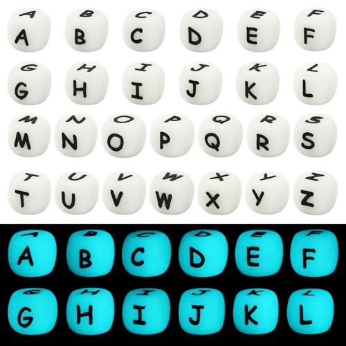 LEGENTLISUR 108 Stück Leuchtende Buchstabenperlen Aus Silikon 12mm Quadratische Würfel Alphabet Lose Perlen Für Freundschaftsarmbänder Wörter Schlüsselanhänger Schmuck Basteln DIY Projekte LEGENTLISUR 108 Stück Leuchtende Buchstabenperlen Aus Silikon 12mm Quadratische Würfel Alphabet Lose Perlen Für Freundschaftsarmbänder Wörter Schlüsselanhänger Schmuck Basteln DIY Projekte von LEGENTLISUR