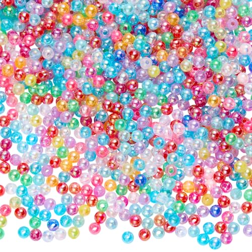 LEGENTLISUR 1100–1120 Stück Transparente Bunte Acrylperlen zur Schmuckherstellung Große Menge Kleine Abstandsperlen für Armbänder Halsketten Schmuckherstellung von LEGENTLISUR